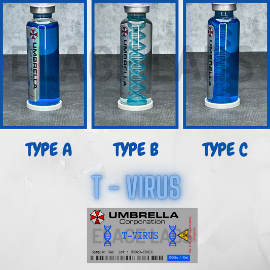 ELACE Fiole Virus 01 T Virus Resident Evil Représentation d'un Virus pour Utilisation Fan Art Cosplay Collection