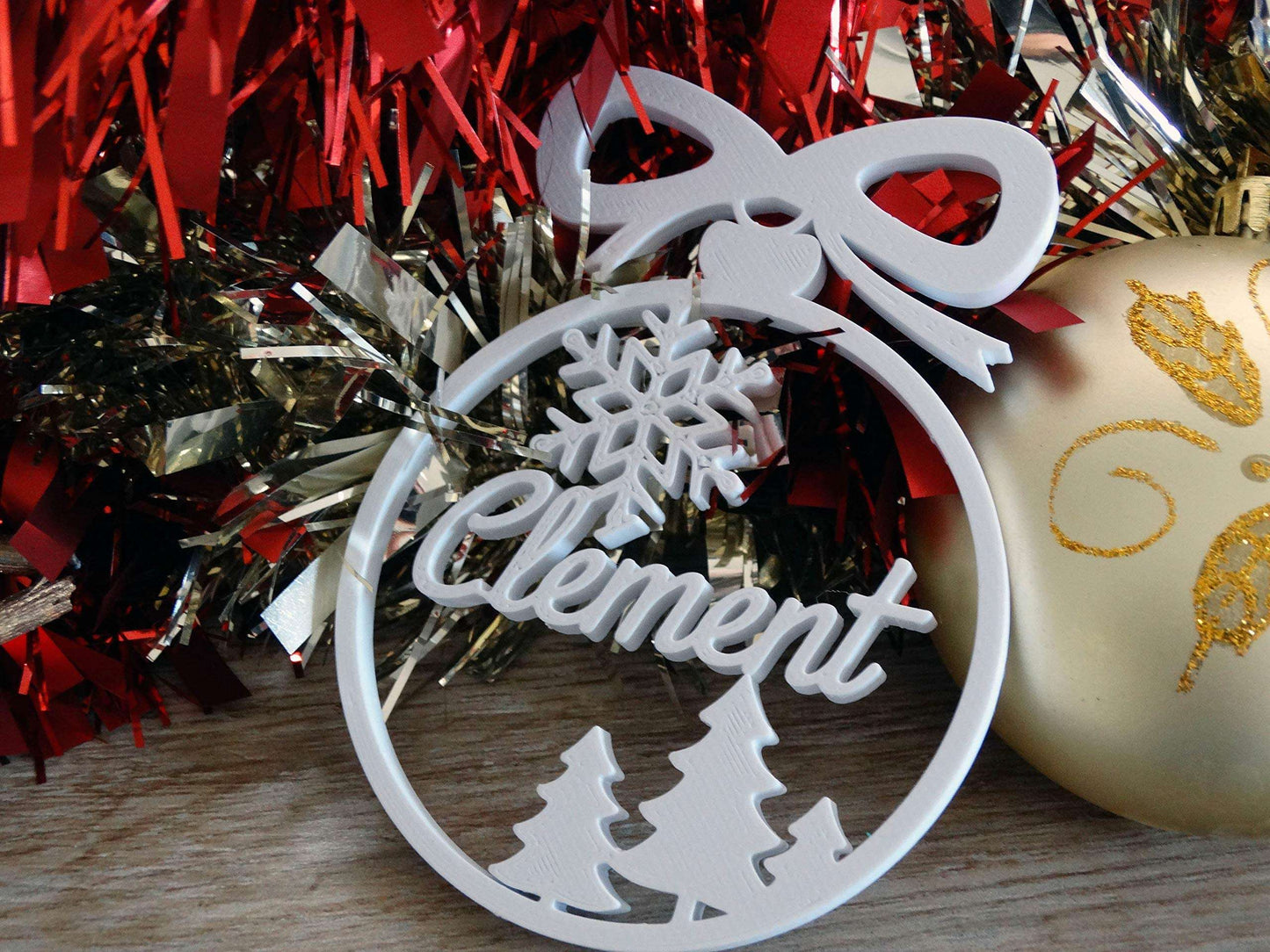 Décoration de noël - Boule de noël avec prénom à personnaliser - Impression 3d - France DIY