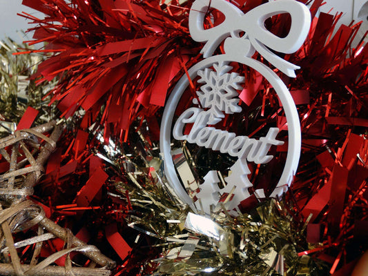 Décoration de noël - Boule de noël avec prénom à personnaliser - Impression 3d - France DIY
