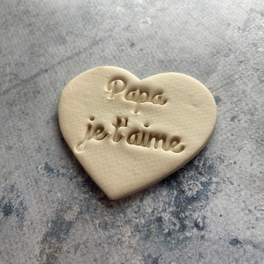 Emporte-pièce - Papa je t'aime - fêtes des pères pâte à sucre, pâte à modeler-Décoration gâteau-Fait maison-France 3D