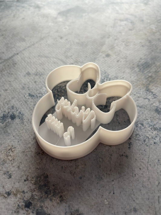 Emporte-pièce - Minnie à personnaliser avec prénom- pâte à sucre, pâte à modeler-Décoration gâteau-Fait maison-France 3D