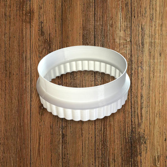 Emporte-pièce double lisse cannelé diam 70mm - pâte à sucre, pâte à modeler-Décoration gâteau-Fait maison-France 3D