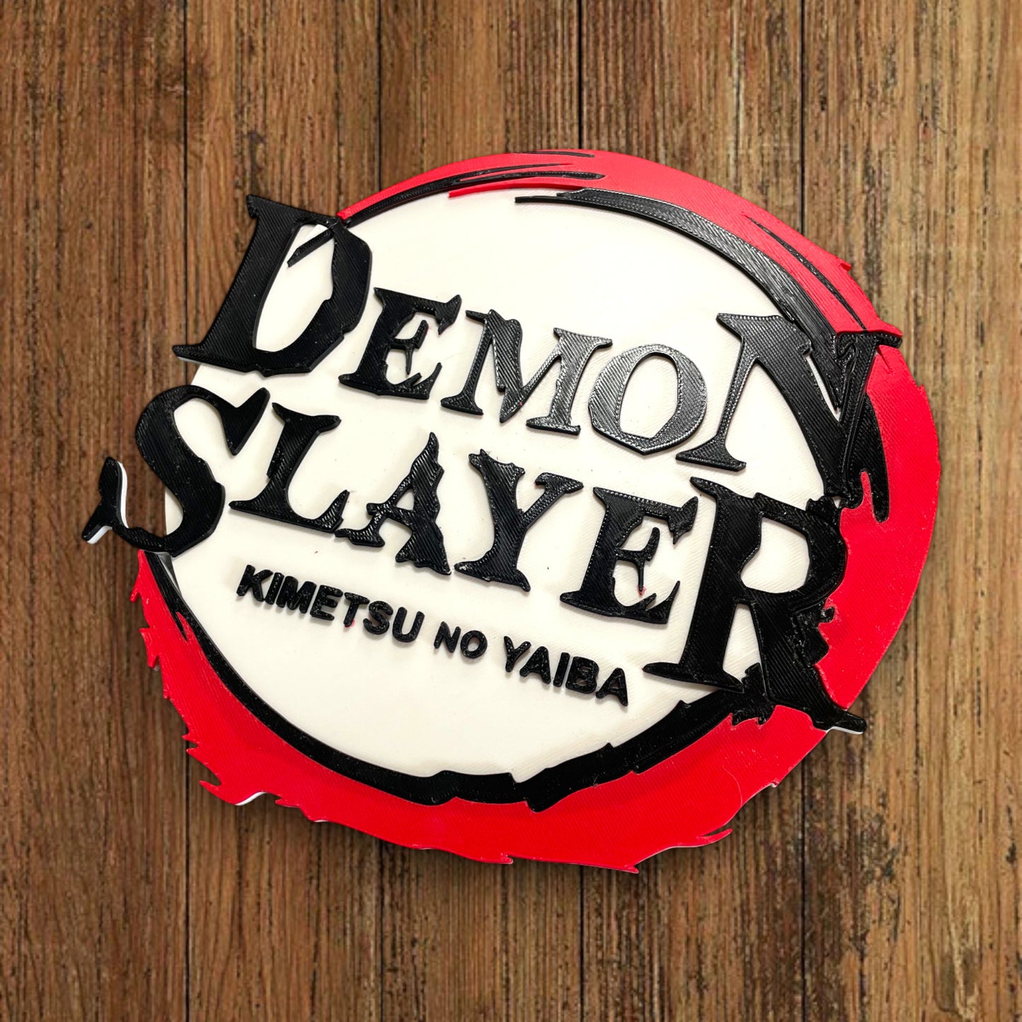 🦖 Plaque Murale 3D Demon Slayer dim 20x20cm - Logo Geek & Pop Culture