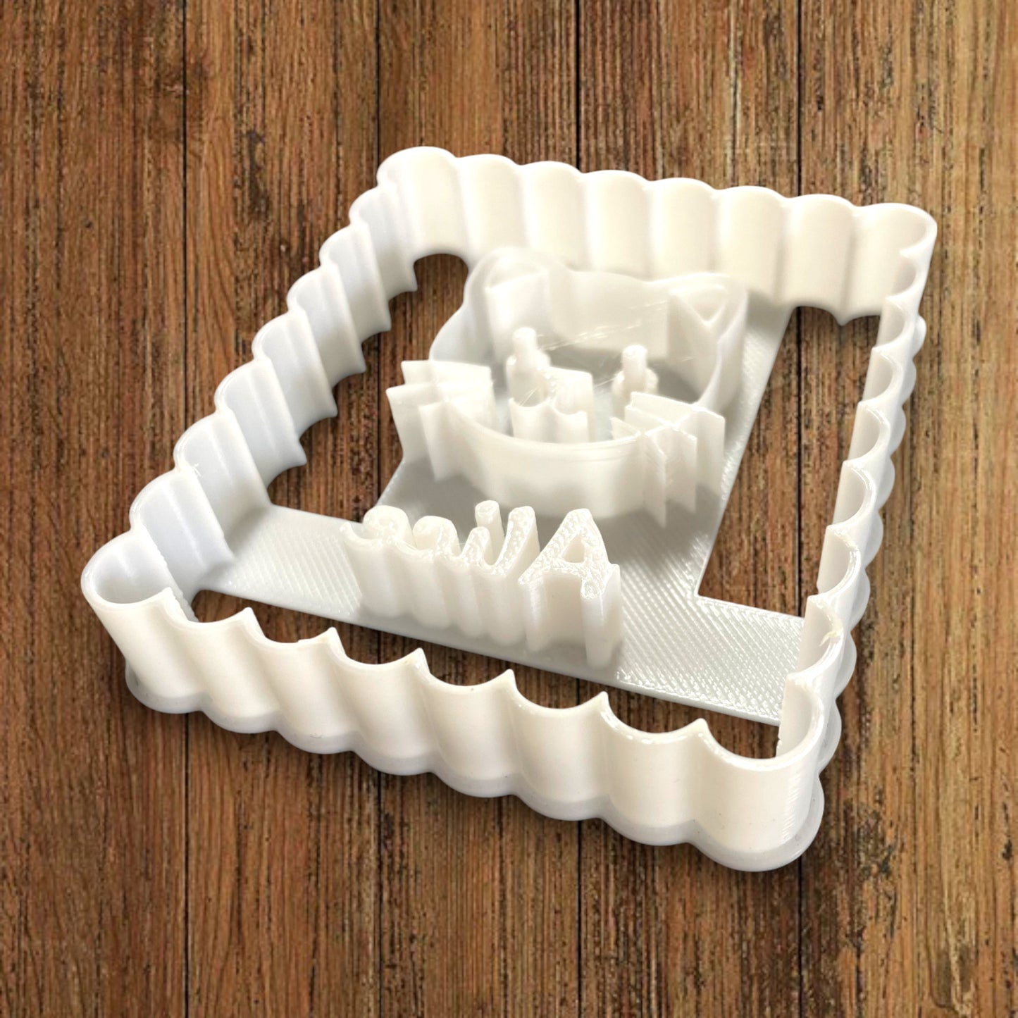 Emporte-pièce Animal Chat à personnaliser dim 7x6.5cm - biscuits sablés pâte à modeler-Décoration gâteau-Fait maison-France 3D