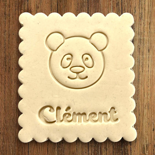 Emporte-pièce Animal Panda à personnaliser dim 7x6.5cm - biscuits sablés pâte à modeler-Décoration gâteau-Fait maison-France 3D