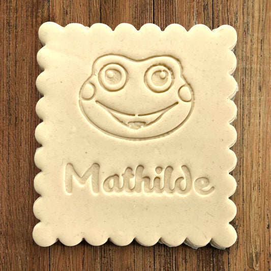 Emporte-pièce Animal Grenouille à personnaliser dim 7x6.5cm - biscuits sablés pâte à modeler-Décoration gâteau-Fait maison-France 3D