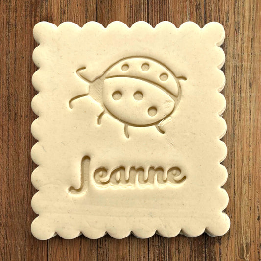 Emporte-pièce Animal Coccinelle à personnaliser dim 7x6.5cm - biscuits sablés pâte à modeler-Décoration gâteau-Fait maison-France 3D