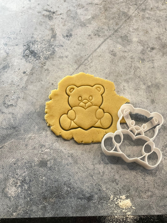 Emporte pièce Ourson coeur - Forme - pour la réalisaton de biscuit sablé, patisserie, pate à sucre -Décoration gateau-Fait maison- ELACE