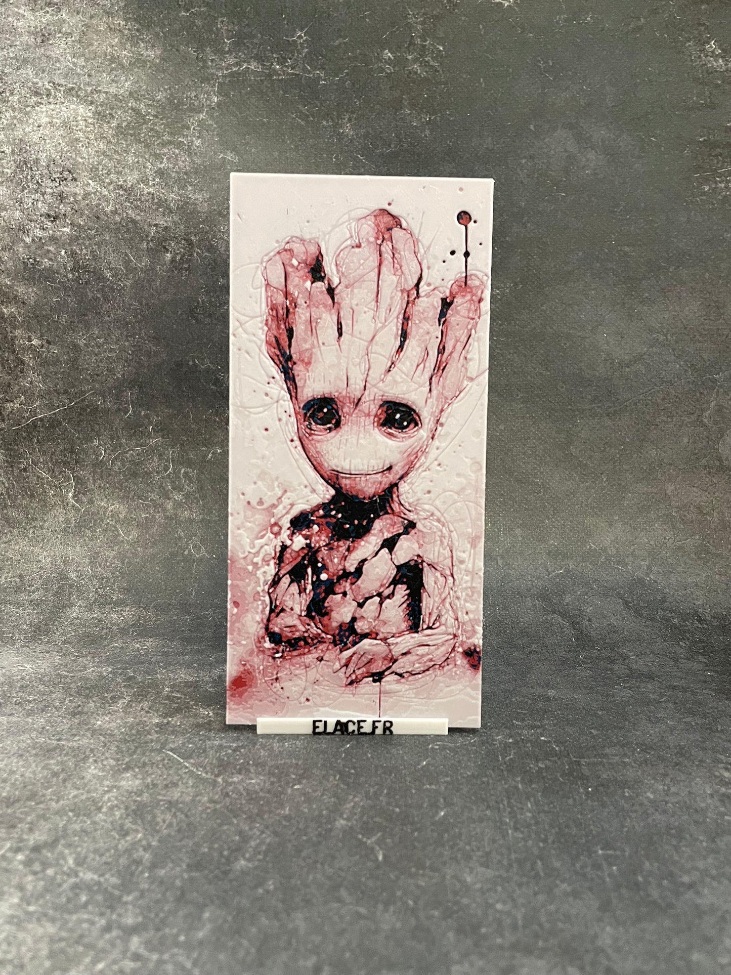 Marque Page artistique thème Gardiens de la galaxie - Groot - cadeau , collection ,livre - fait main - ELACE