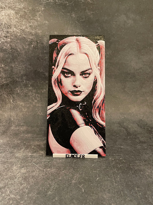 Marque Page artistique thème Harley Quinn - cadeau , collection ,livre - fait main - ELACE