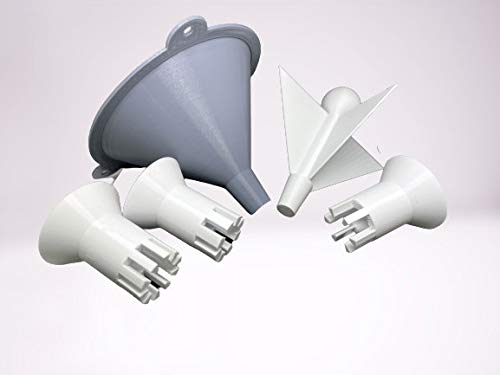 ELACE3D Kit de 6 pièces Entonnoir Pouring 30cl - 10oz- 4 Compartiments pour Peinture Acrylique Liquide Fluide,Acrylique ou coulée - Made in France