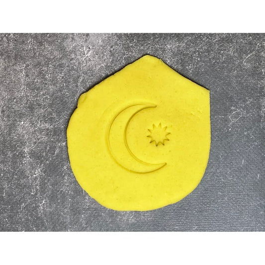 Emporte-piece Tampon Croissant de lune Ramadan Patisserie, sablé, biscuit, pate à sucre, pate à modeler-Décoration gateau-Fait maison ELACE