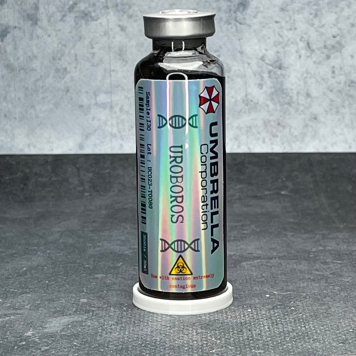 ELACE Fiole Virus 08 Uroboros Virus- Resident Evil Représentation d'un Virus pour Utilisation Fan Art Cosplay Collection