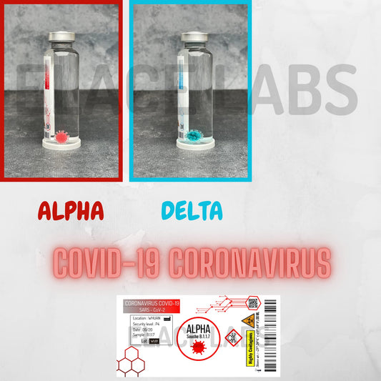 ELACE Fiole représentant coronavirus Covid 19 Alpha - Représentation d'un Virus pour Utilisation Fan Art Cosplay Collection