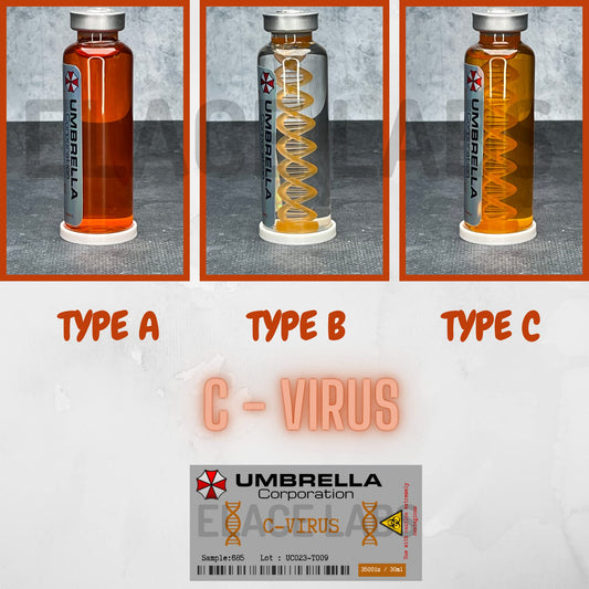 ELACE Fiole 09 C Virus Resident Evil Représentation d'un Virus pour Utilisation Fan Art Cosplay Collection