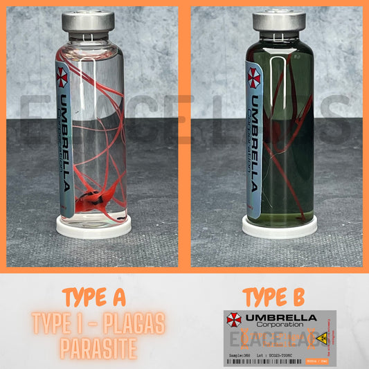 ELACE Fiole Virus 06 Type 1 Plagas Parasite Resident Evil Représentation d'un Virus pour Utilisation Fan Art Cosplay Collection