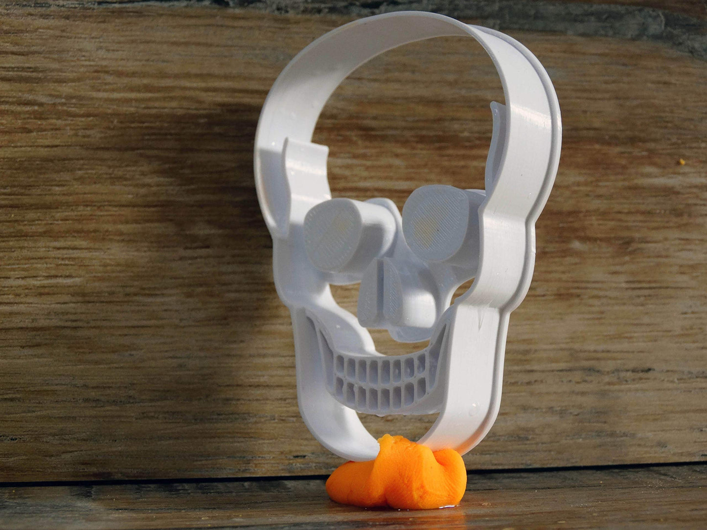 ELACE - Emporte-pièce thème HALLOWEEN motif CRANE TETE DE MORT pour la patisserie, sablé, biscuit, pâte à sucre, pâte à modeler-Décoration gâteau-Fait en France ELACE3D