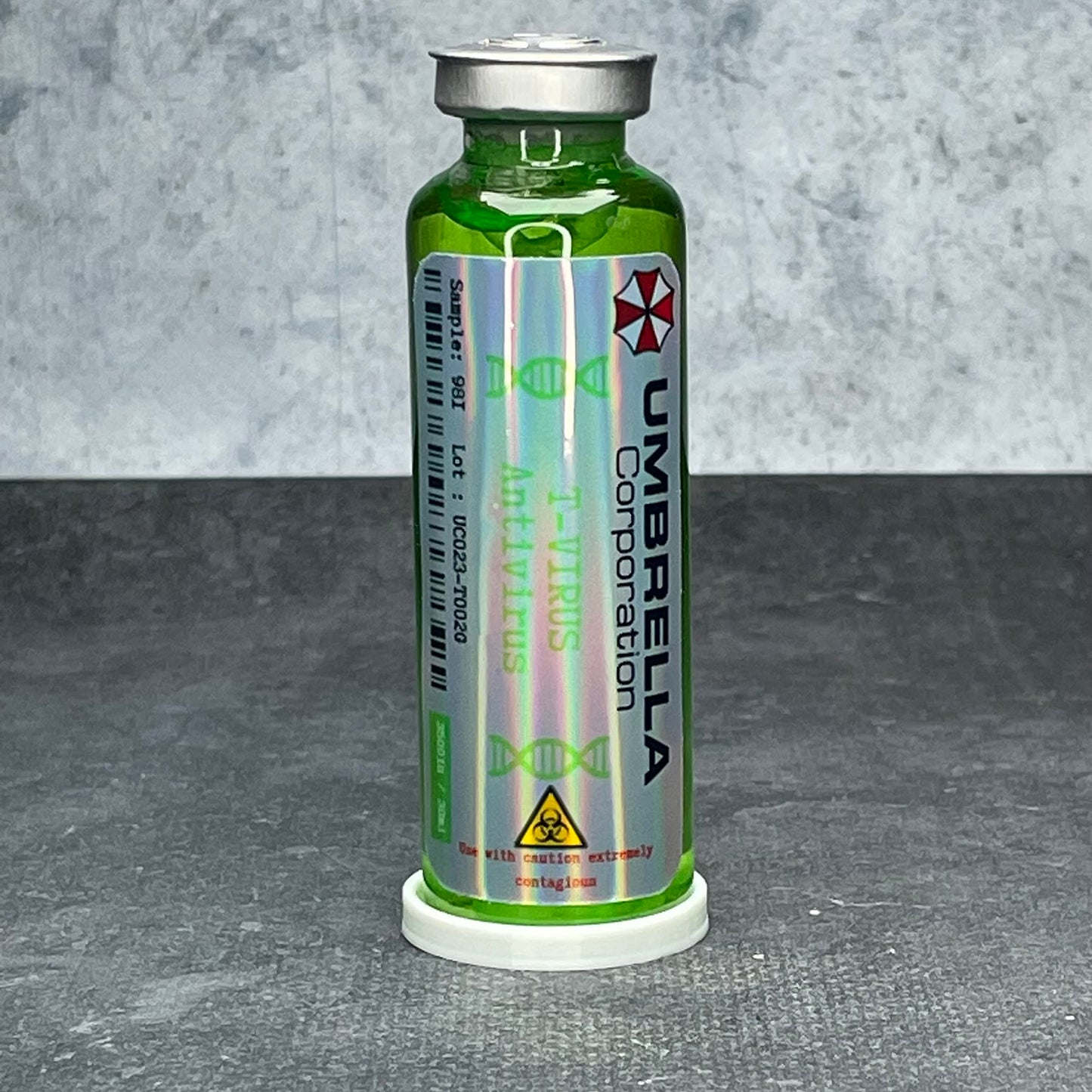 ELACE Fiole Virus 02 T Virus Anti Virus Resident Evil Représentation d'un Virus pour Utilisation Fan Art Cosplay Collection