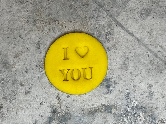 Emporte-pièce I love you message Patisserie, sablé, biscuit, pate à sucre, pate à modeler-Décoration gateau-Fait maison- ELACE