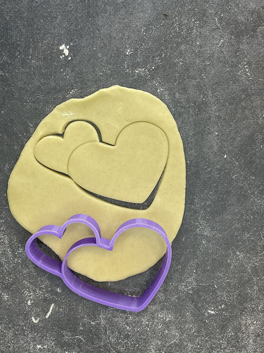 Emporte pièce Cœur double - Forme - pour la réalisaton de biscuit sablé, patisserie, pate à sucre -Décoration gateau-Fait maison- ELACE