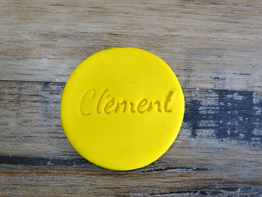 Emporte-pièce Cercle prenom personalisable Patisserie, sablé, biscuit, pâte à sucre, pâte à modeler-Décoration gâteau-Fait maison-FR ELACE 3D