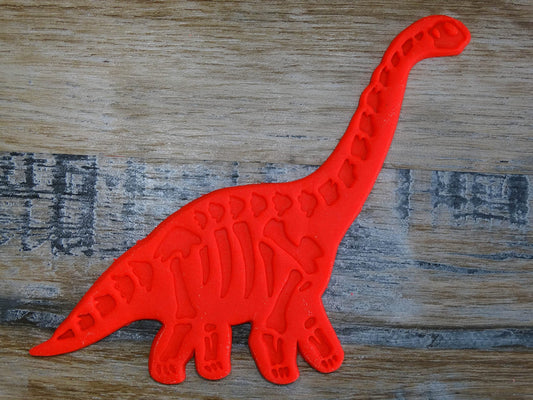 Emporte-pièce et Tampon Dinosaure Diplodocus Squellette Patisserie, sablé, biscuit, pate à sucre, pate à modeler-Décoration
