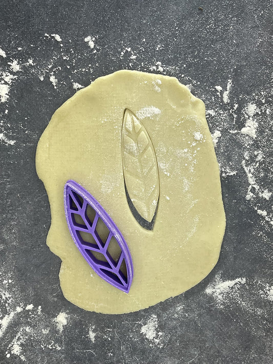 Emporte pièce Feuille allongée - Forme - pour la réalisaton de biscuit sablé, patisserie, pate à sucre -Décoration gateau-Fait maison- ELACE