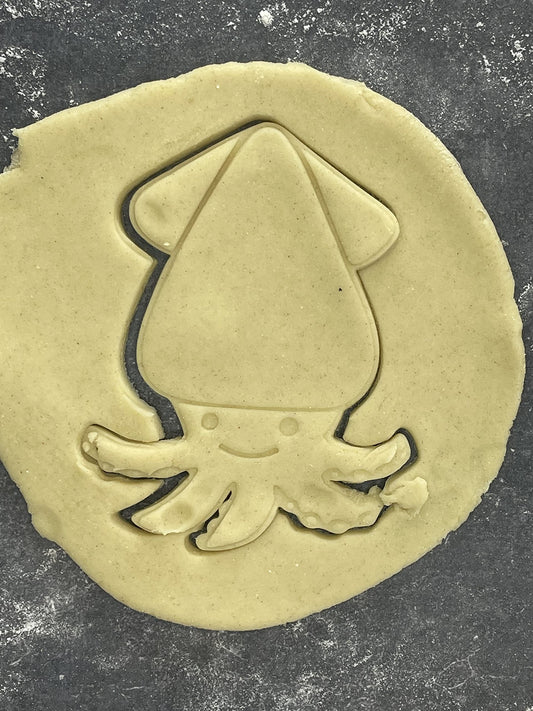Emporte pièce Calamar - Animal - pour la réalisaton de biscuit sablé, patisserie, pate à sucre -Décoration gateau-Fait maison- ELACE