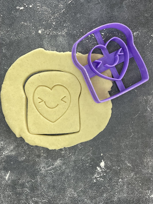 Emporte pièce Toast cœur - Forme - pour la réalisaton de biscuit sablé, patisserie, pate à sucre -Décoration gateau-Fait maison- ELACE