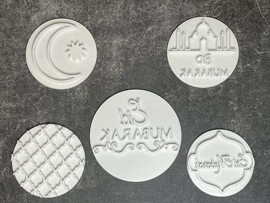 ELACE - Pack 5 tampons ramadan- Patisserie, sablé, biscuit, pâte à sucre, pâte à modeler-Décoration gâteau-Fait maison-France ELACE3D