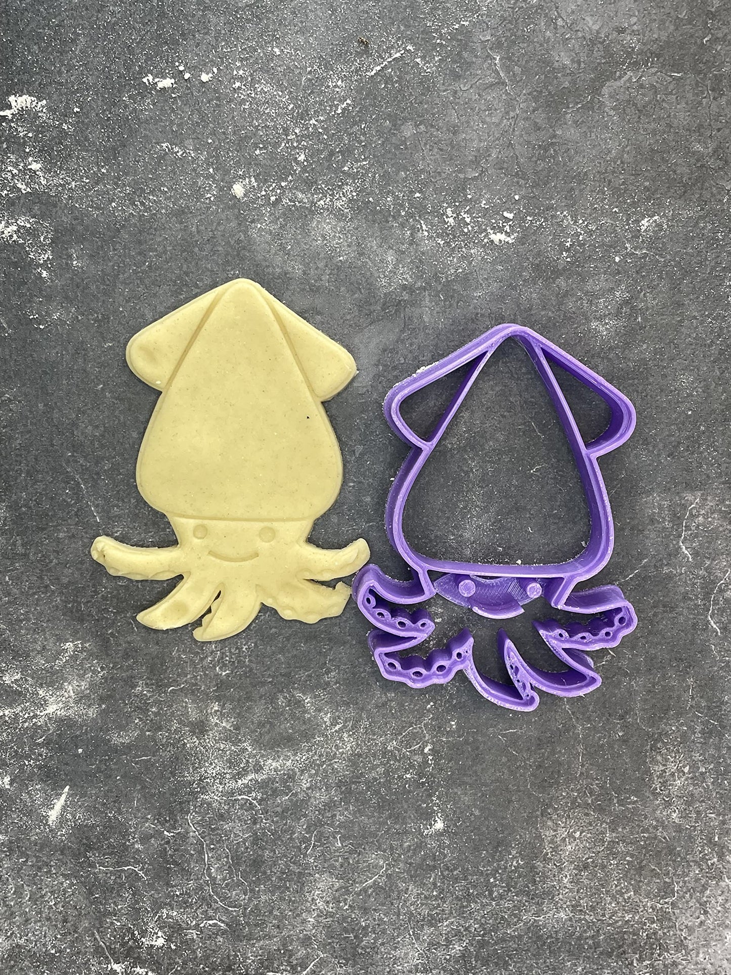 Emporte pièce Calamar - Animal - pour la réalisaton de biscuit sablé, patisserie, pate à sucre -Décoration gateau-Fait maison- ELACE