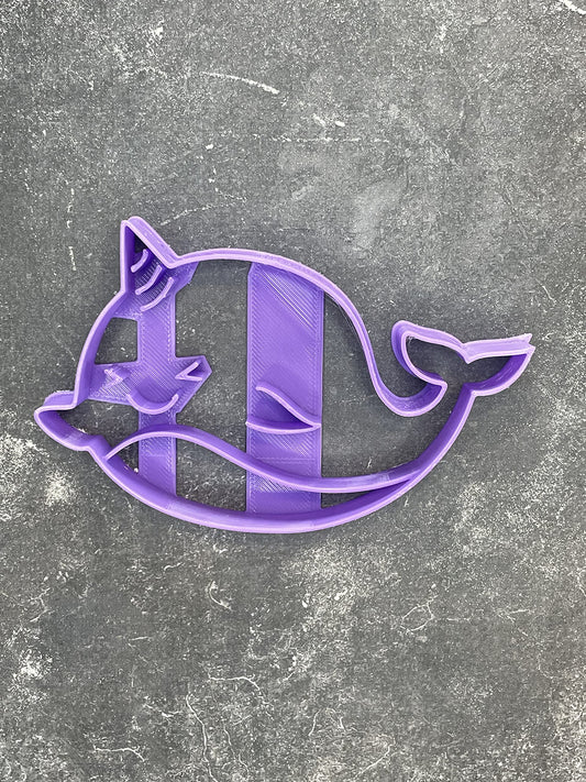Emporte pièce Baleine licorne - Animal - pour la réalisaton de biscuit sablé, patisserie, pate à sucre -Décoration gateau-Fait maison- ELACE