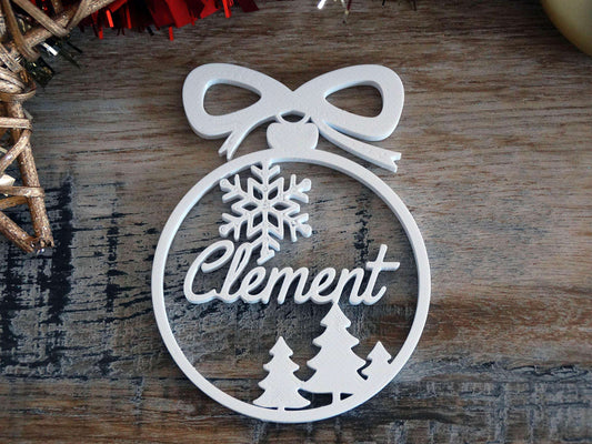 Décoration de noël - Boule de noël avec prénom à personnaliser - Impression 3d - France DIY