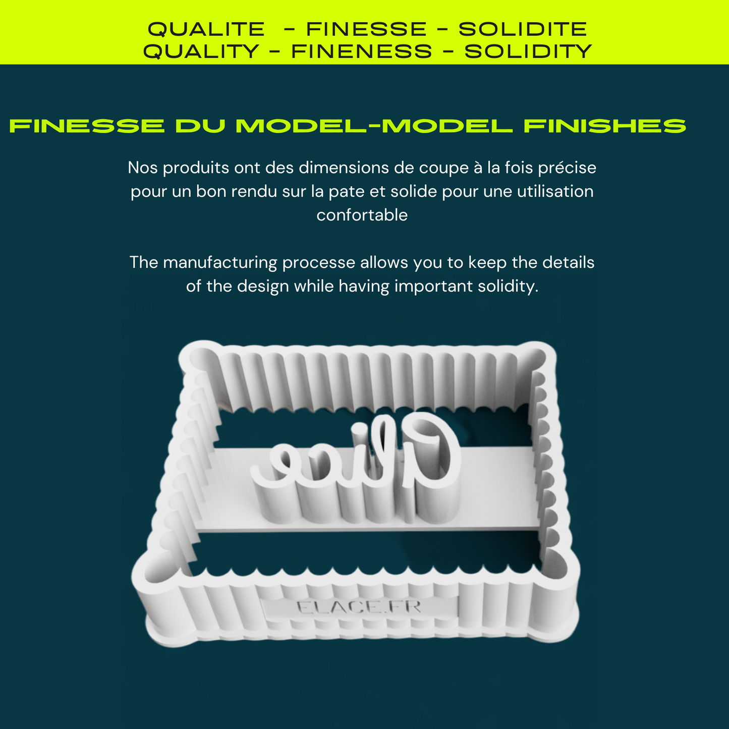 Emporte-pièce  Fleur à personnaliser dim 7x6.5cm - biscuits sablés pâte à modeler-Décoration gâteau-Fait maison-France 3D