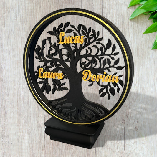 Arbre de vie lumineux à personnaliser Design Décoration à offrir lampe avec prénom de votre choix