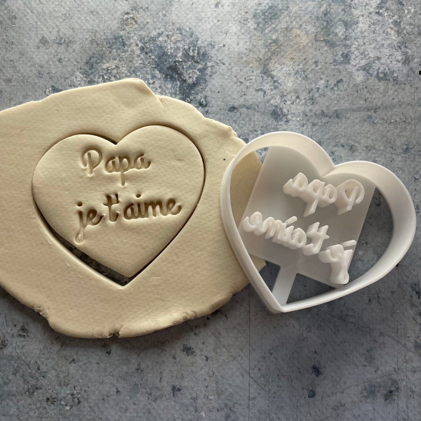 Emporte-pièce - Papa je t'aime - fêtes des pères pâte à sucre, pâte à modeler-Décoration gâteau-Fait maison-France 3D