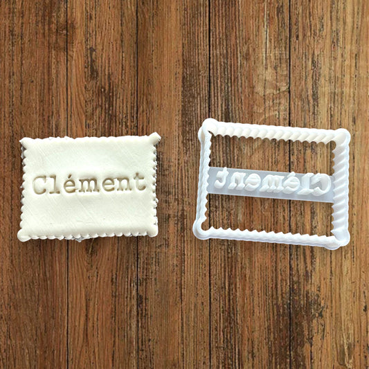 Emporte-pièce biscuit prénom à personnaliser - pâte à sucre, pâte à modeler-Décoration gâteau-Fait maison-France 3D