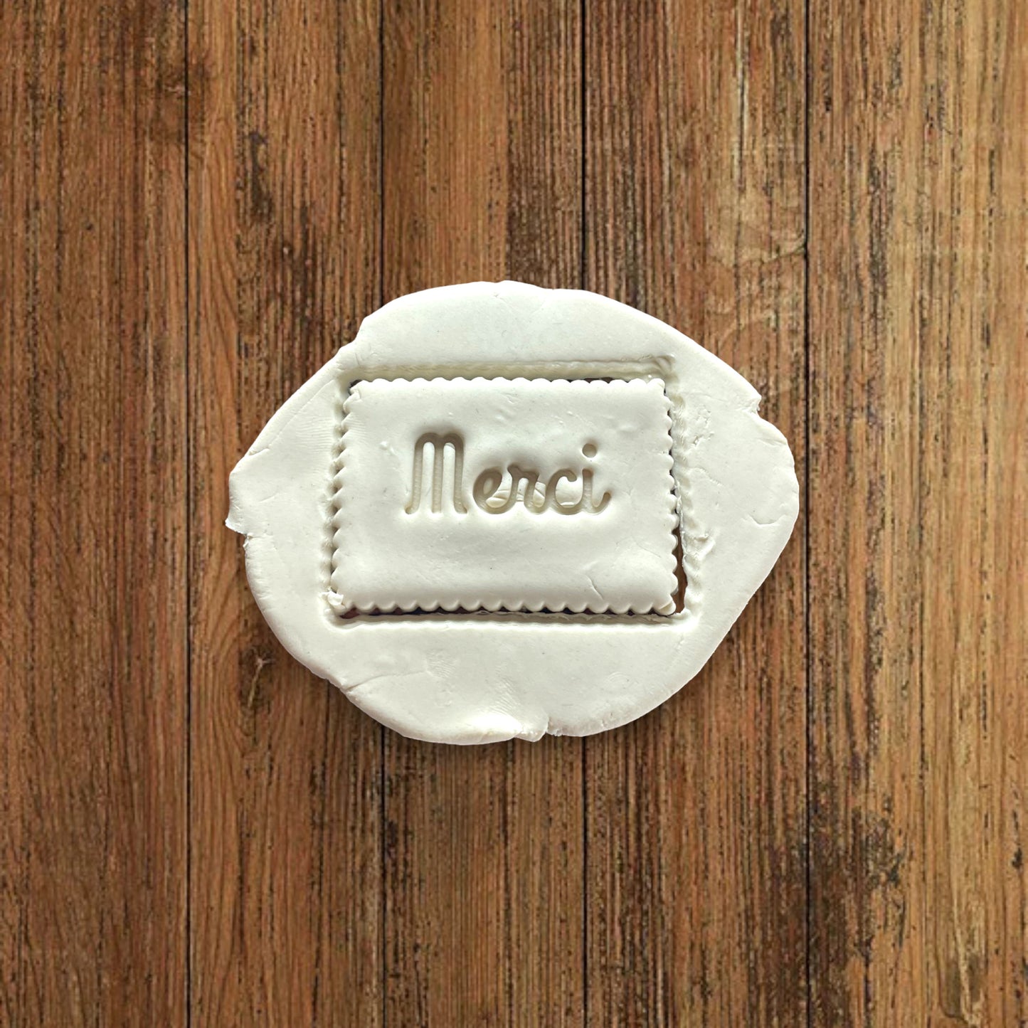 Emporte-pièce Merci  - pâte à sucre, pâte à modeler-Décoration gâteau-Fait maison-France 3D