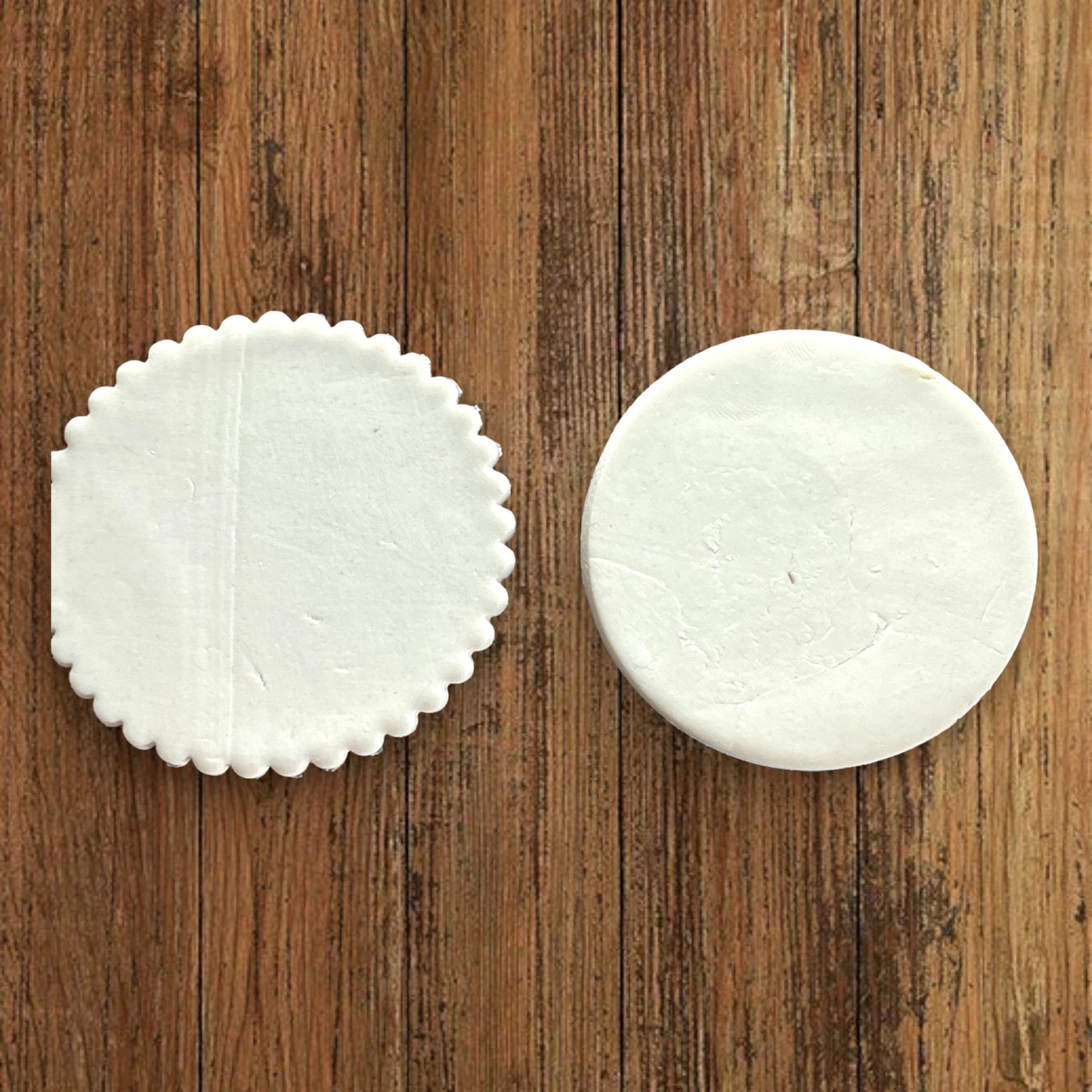 Emporte-pièce double lisse cannelé diam 70mm - pâte à sucre, pâte à modeler-Décoration gâteau-Fait maison-France 3D