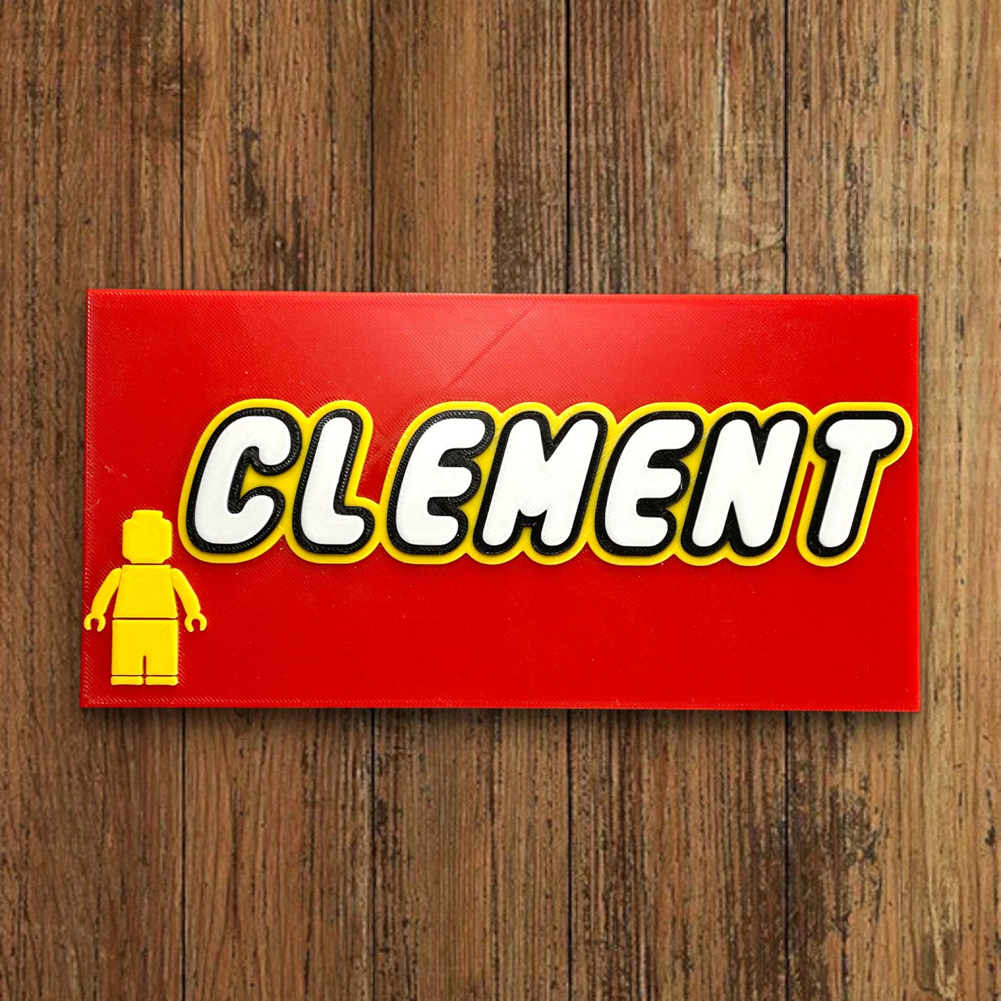 🎁 Plaque Murale 3D Style Lego à personnaliser dim 20x10cm - Style Mario - Logo Geek & Pop Culture