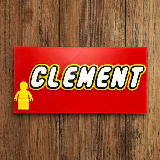 🎁 Plaque Murale 3D Style Lego à personnaliser dim 20x10cm - Style Mario - Logo Geek & Pop Culture