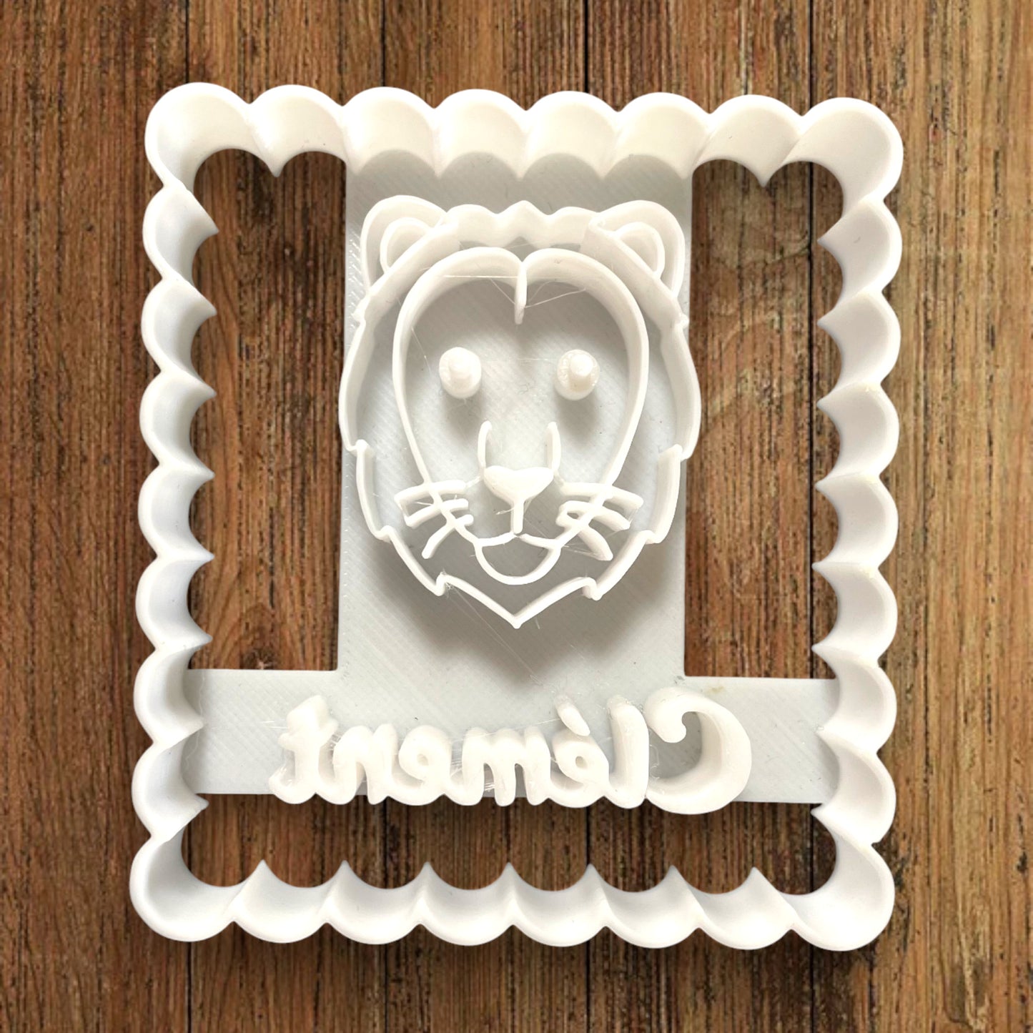 Emporte-pièce Animal Lion à personnaliser dim 7x6.5cm - biscuits sablés pâte à modeler-Décoration gâteau-Fait maison-France 3D