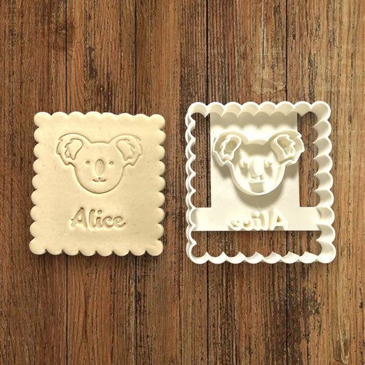 Emporte-pièce Animal Koala à personnaliser dim 7x6.5cm - biscuits sablés pâte à modeler-Décoration gâteau-Fait maison-France 3D