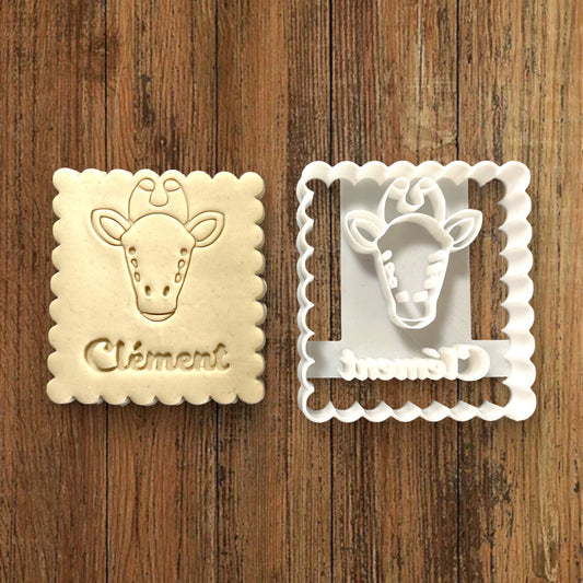Emporte-pièce Animal Girafe à personnaliser dim 7x6.5cm - biscuits sablés pâte à modeler-Décoration gâteau-Fait maison-France 3D