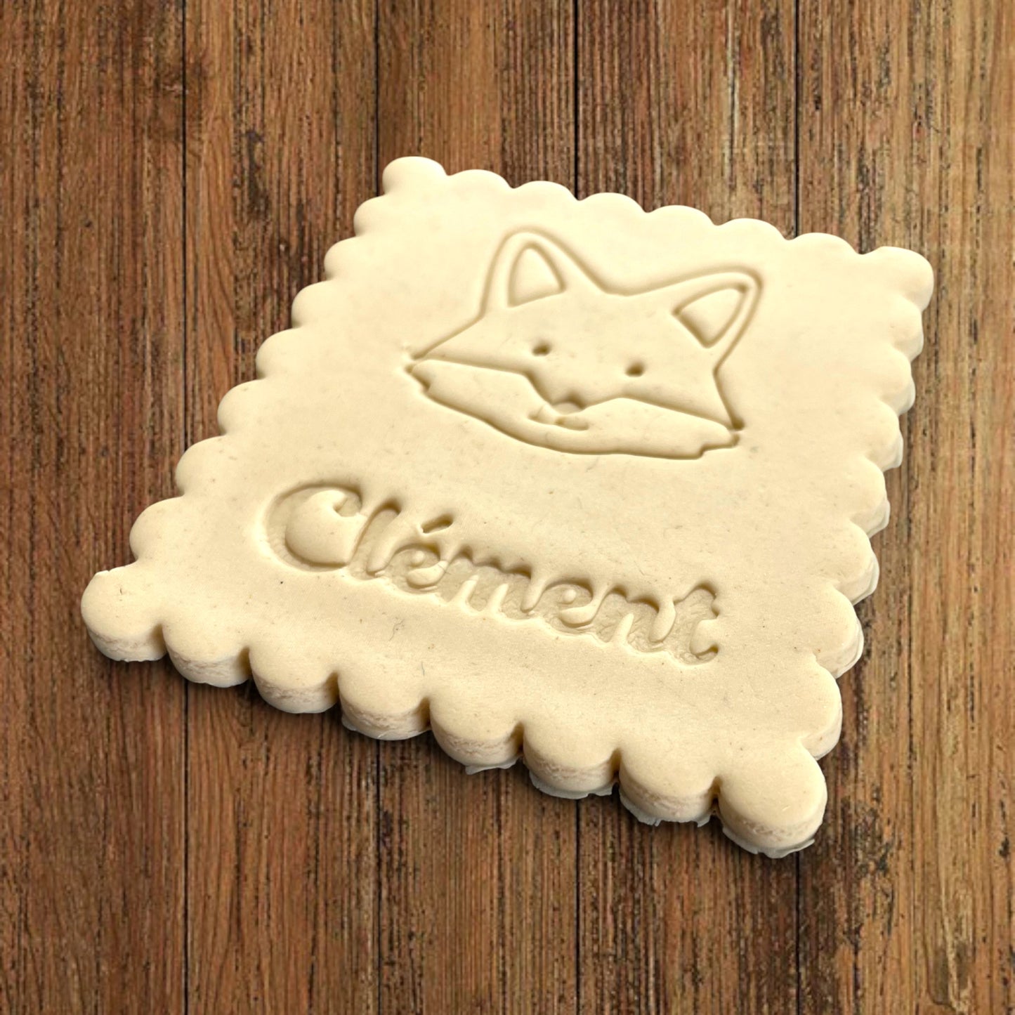 Emporte-pièce Animal Renard à personnaliser dim 7x6.5cm - biscuits sablés pâte à modeler-Décoration gâteau-Fait maison-France 3D