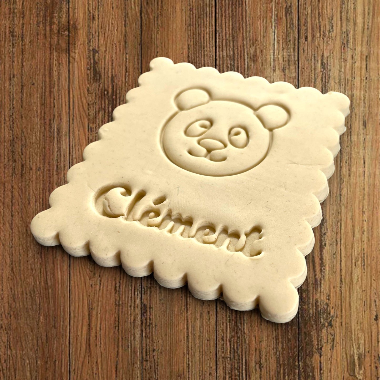 Emporte-pièce Animal Panda à personnaliser dim 7x6.5cm - biscuits sablés pâte à modeler-Décoration gâteau-Fait maison-France 3D
