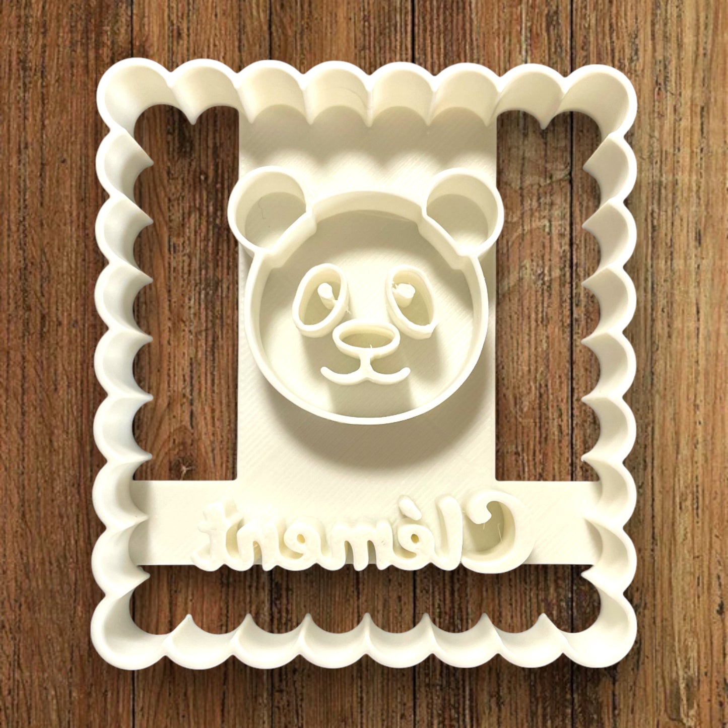 Emporte-pièce Animal Panda à personnaliser dim 7x6.5cm - biscuits sablés pâte à modeler-Décoration gâteau-Fait maison-France 3D
