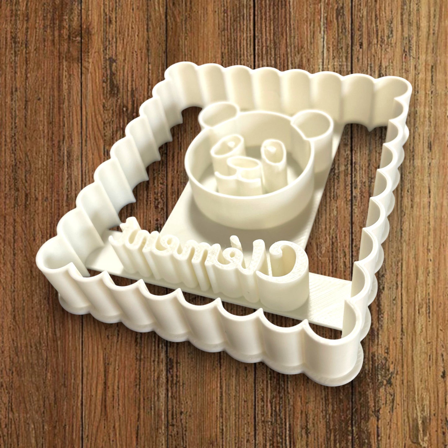 Emporte-pièce Animal Panda à personnaliser dim 7x6.5cm - biscuits sablés pâte à modeler-Décoration gâteau-Fait maison-France 3D