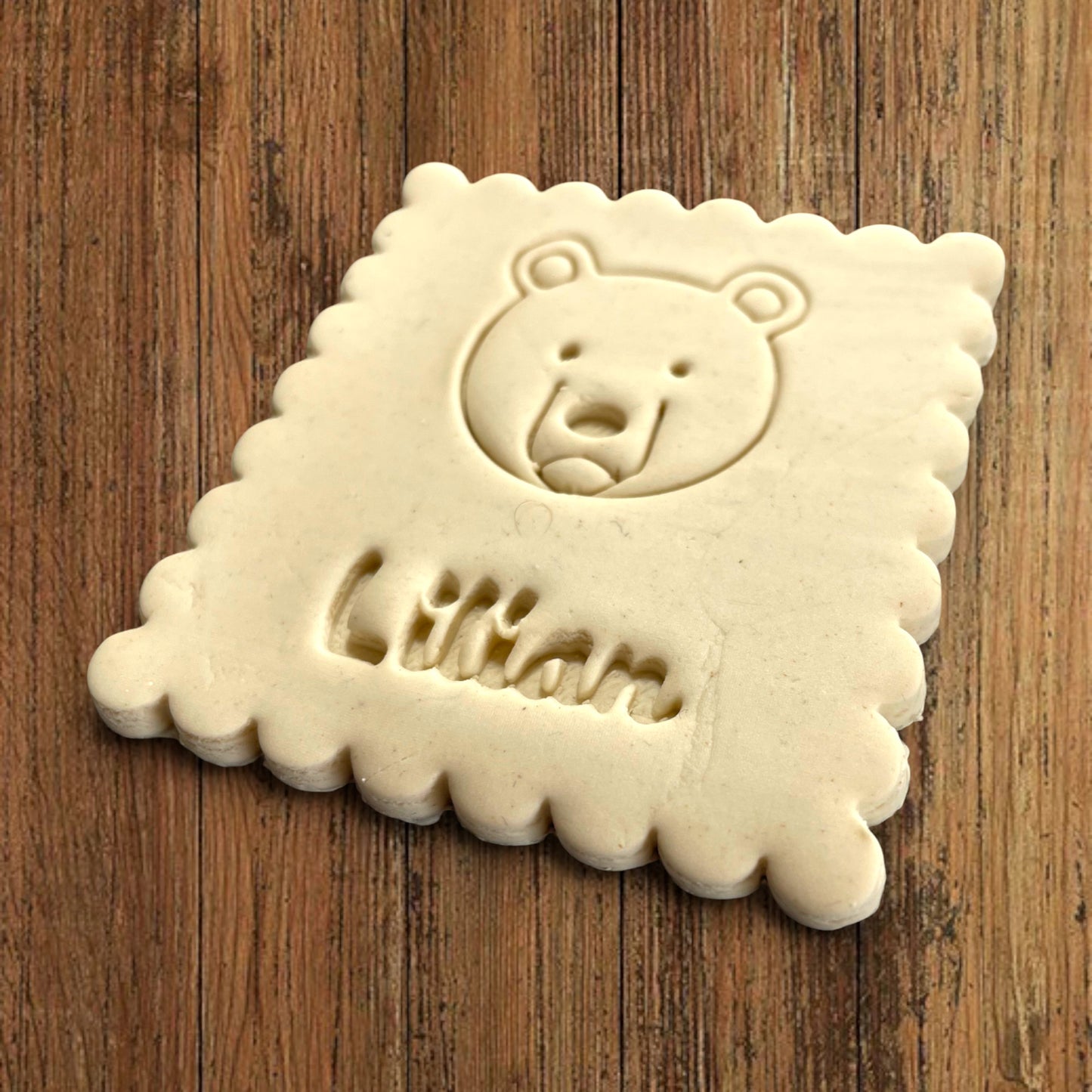 Emporte-pièce Animal Ours à personnaliser dim 7x6.5cm - biscuits sablés pâte à modeler-Décoration gâteau-Fait maison-France 3D