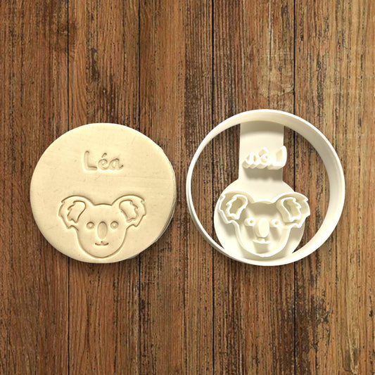Emporte-pièce Animal Koala à personnaliser dim 7cm - biscuits sablés pâte à modeler-Décoration gâteau-Fait maison-France 3D